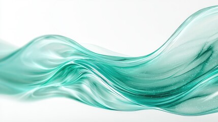 Fototapeta premium sea wave emerald, beach, colors for presentation on a plain white background arabic