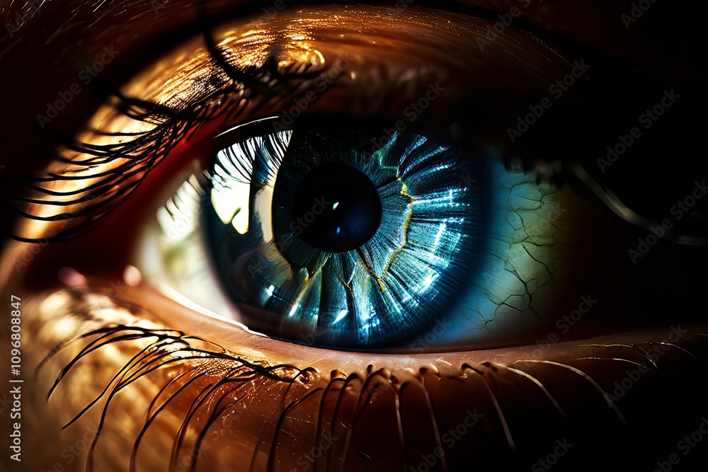 Poster showing light bending as it passes through the cornea