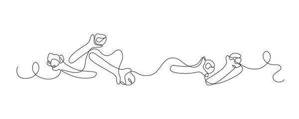 Clove spice drawn in continuous line in minimalism, dried flower buds of tropical clove tree, editable vector contour.