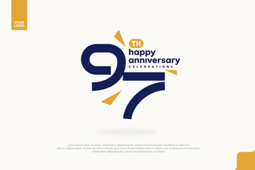 97th Happy Anniversary number type