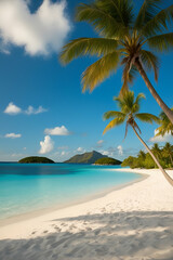 Fototapeta premium beach with palm trees