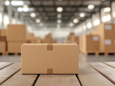 order processing concept. Packing station with items labeled and ready for shipping, order processing, 3D illustration