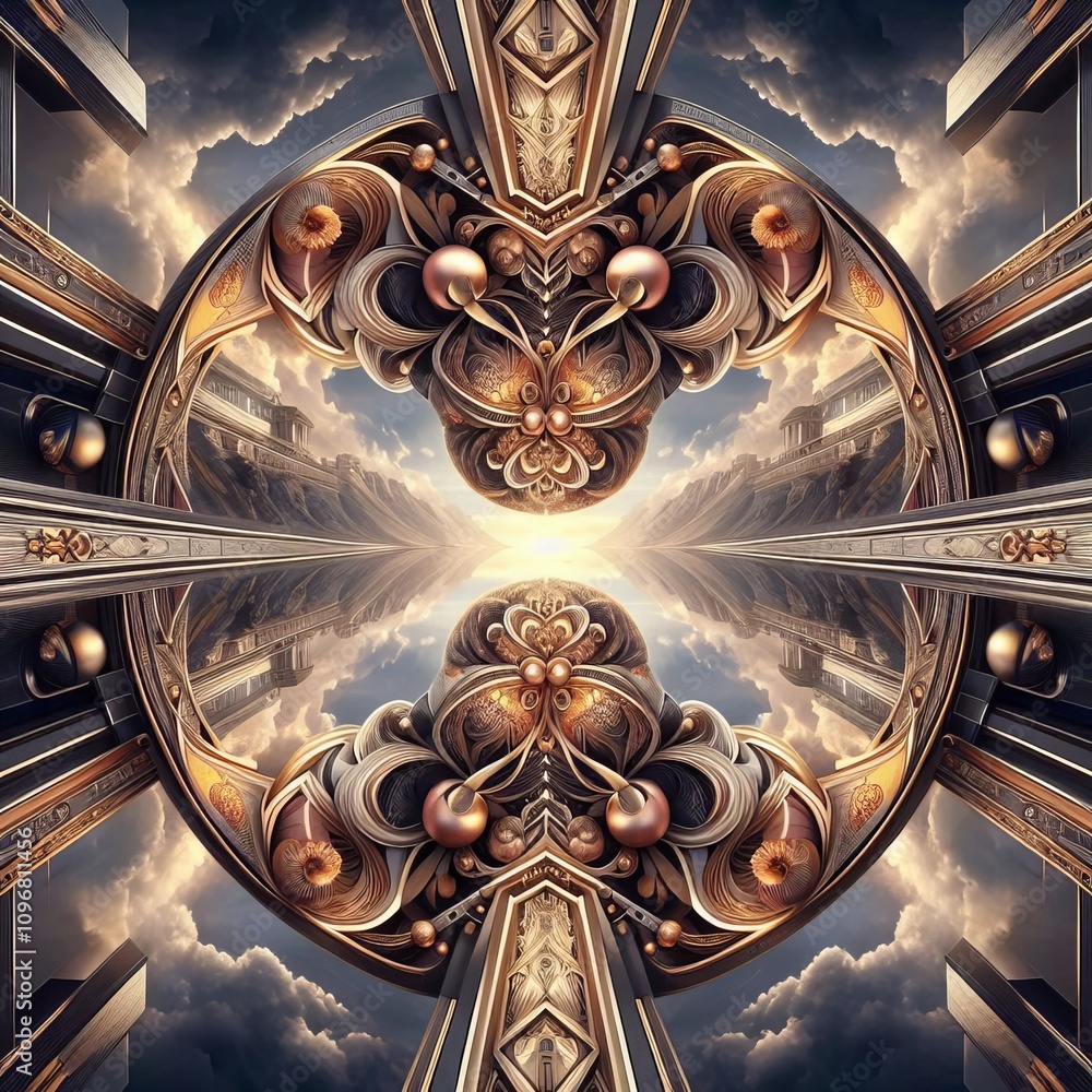 Aufkleber symmetry creating balance and harmony through mirrored elements