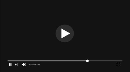 Multimedia player social media. Socisl media.  Vector illustration.   EPS 10 © Uliya