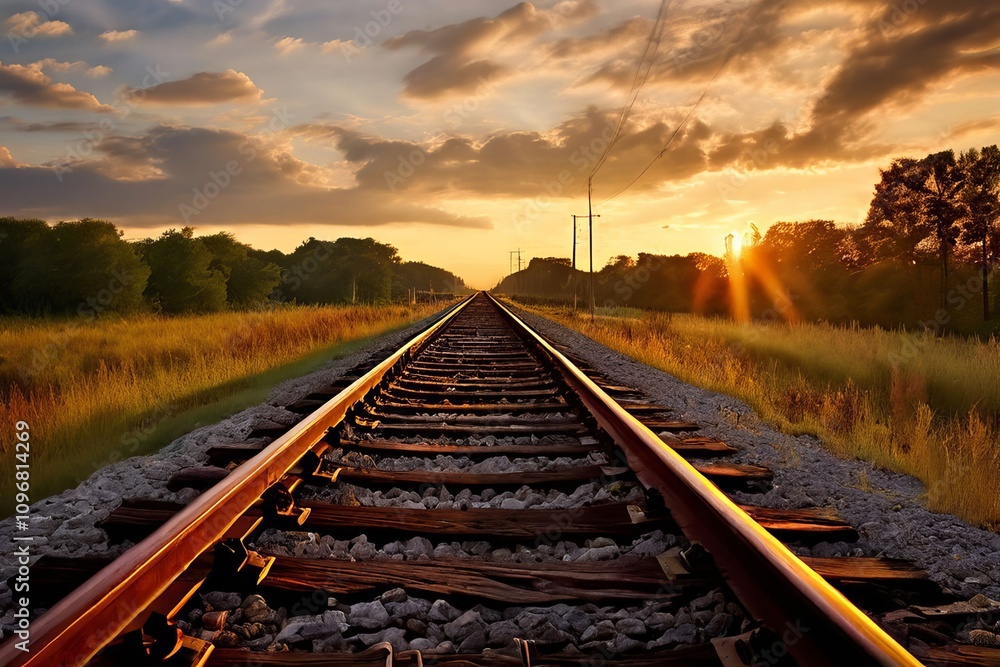 Aufkleber train tracks notes move in parallel lines like train tracks