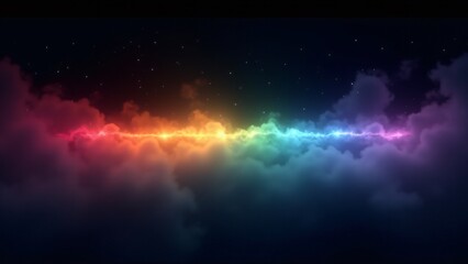 Obraz premium A seamless light spectrum blending all colors, symbolizing inclusion, diversity, and the beauty of harmony and interconnectedness.