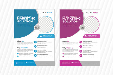 Creative Corporate & Business Flyer Brochure Template Design,vector template design and editable.