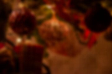 Defocused blur color. Xmas winter holiday. Happy new 2025 year. Blurred Christmas background....