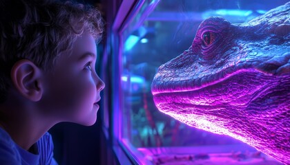A virtual zoo with holographic enclosures, allowing kids to observe rare animals in their natural environments.