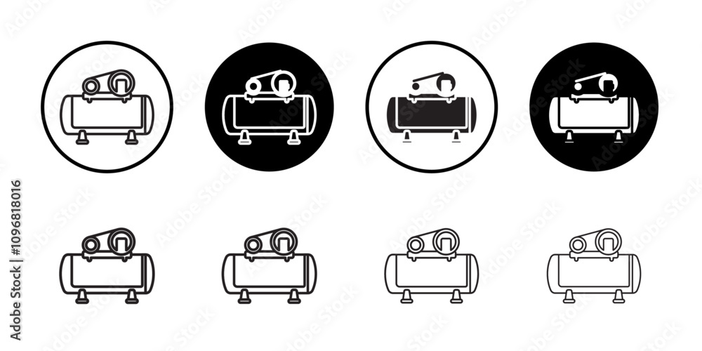 Poster Air compressor icon web design in vector