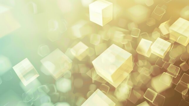 Light-Colored Abstract Background with Cube - a modern and minimalist visual. The soft hues and geometric cube create a serene and stylish composition.