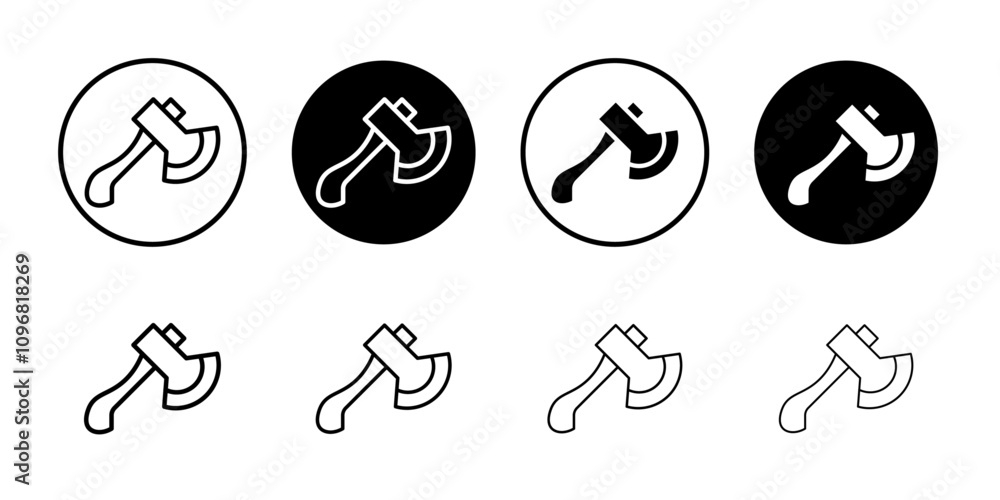Poster Axe icon web design in vector