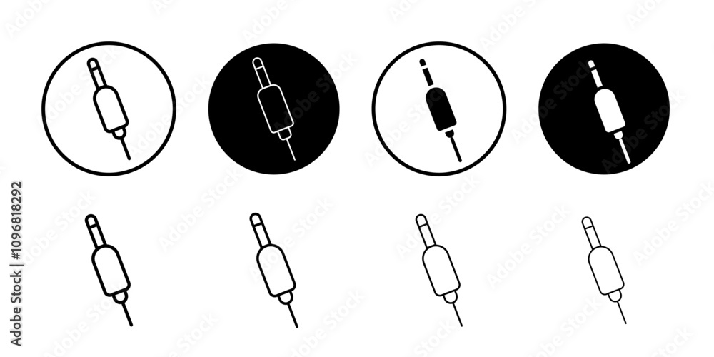 Poster audio jack icon web design in vector