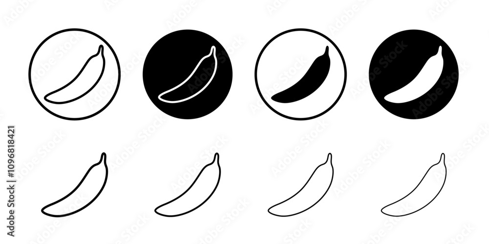 Poster Banana icon web design in vector