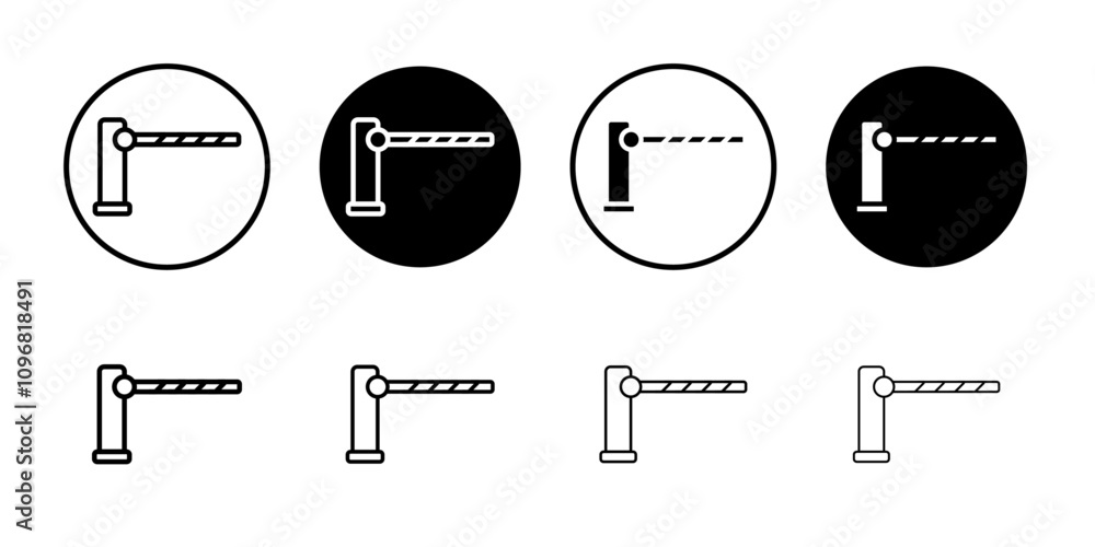 Poster barrier icon web design in vector