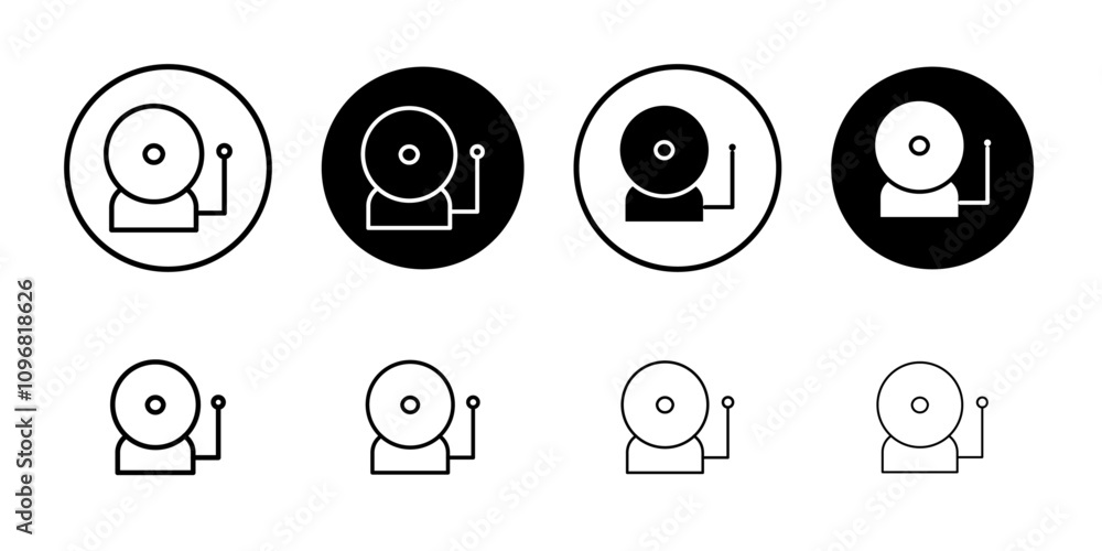 Poster bell school icon web design in vector