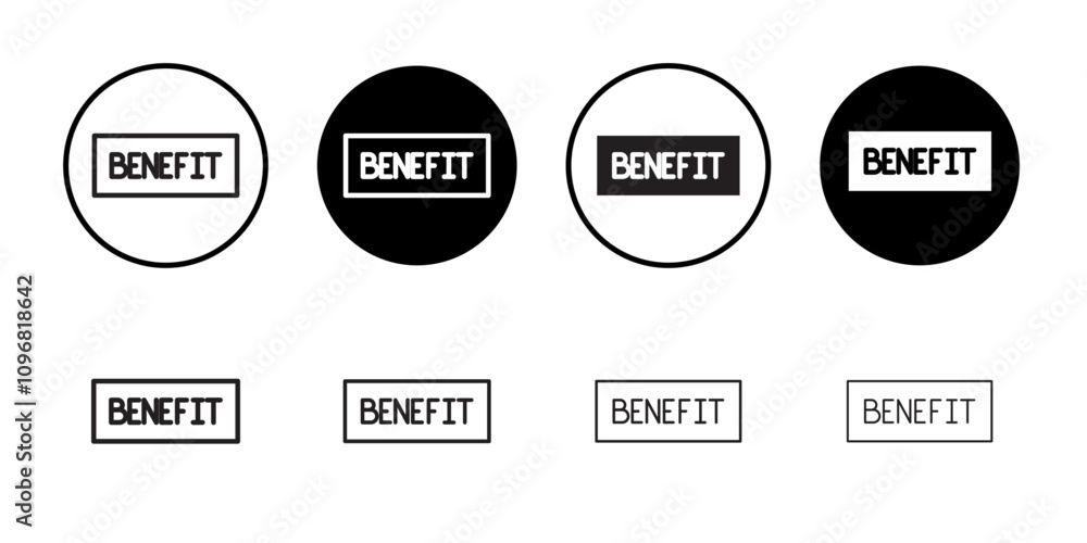 Poster benefits icon web design in vector