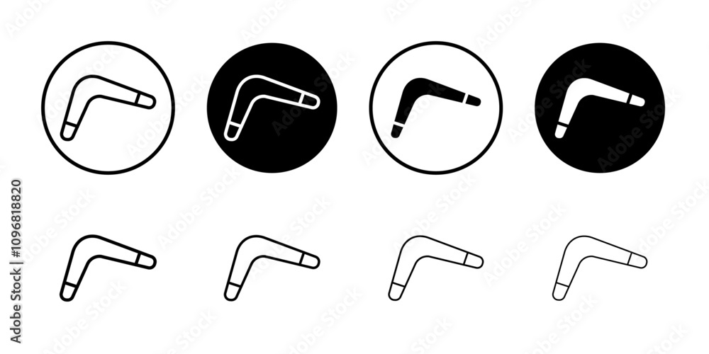 Poster boomerang icon web design in vector