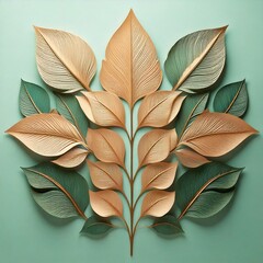 Symmetrical Leaf and Petal Design
