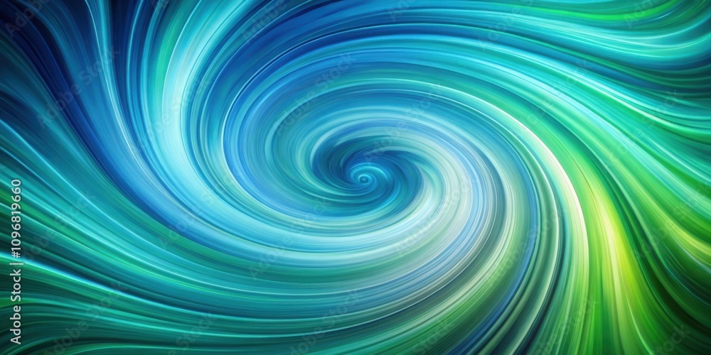 Poster abstract swirling pattern of blue and green hues, a mesmerizing blend of colors that evokes a sense 