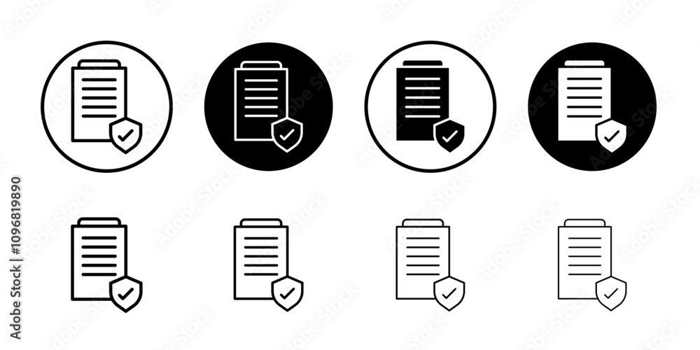 Poster Contract coverage icon web design in vector