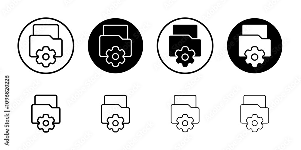 Aufkleber Data management icon web design in vector