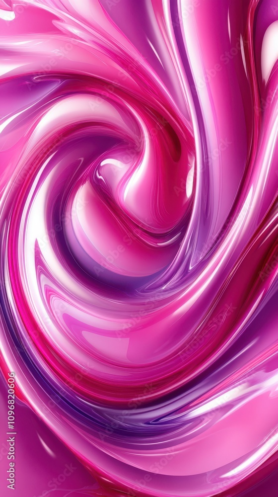 Poster a mesmerizing swirl of vibrant pink and purple colors, creating a dynamic and fluid abstract pattern