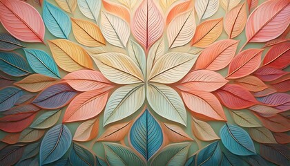 Fototapeta premium Symmetrical Leaf and Petal Design 