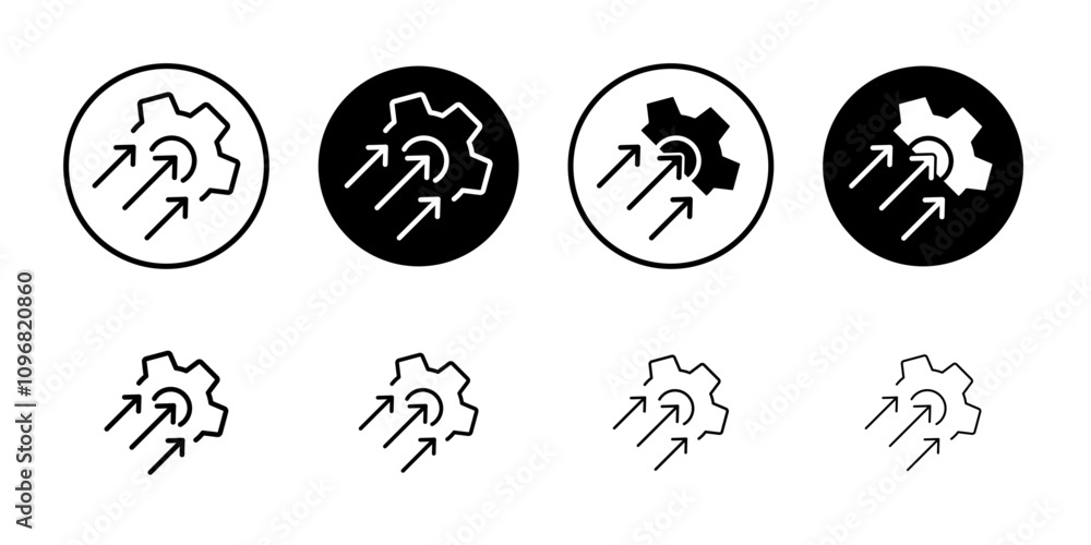 Poster Efficiency icon web design in vector