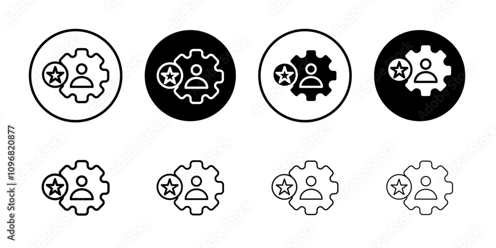 Poster Employee skills icon web design in vector