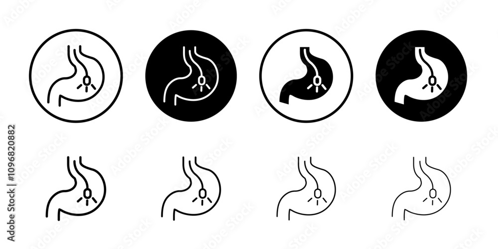 Poster endoscopy icon web design in vector