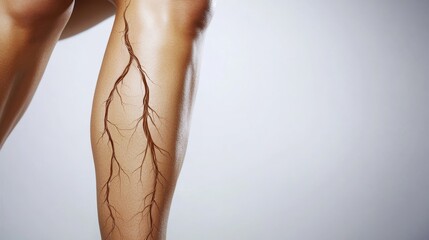A person's leg has a tattoo of lightning bolts