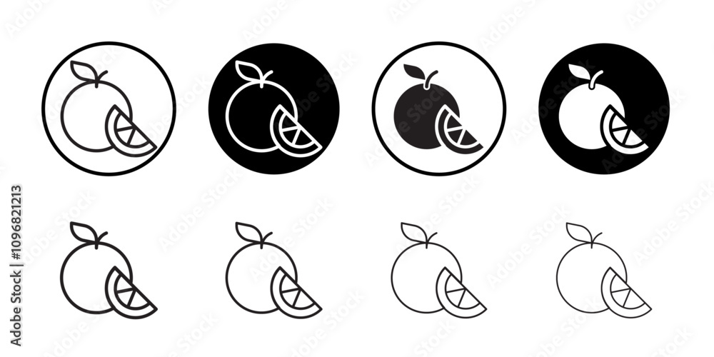 Aufkleber grapefruit icon web design in vector