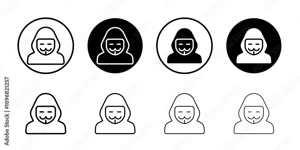 Aufkleber Hacker icon web design in vector