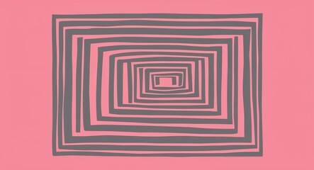 Gray Square pattern hand drawn design on Pink background illustration