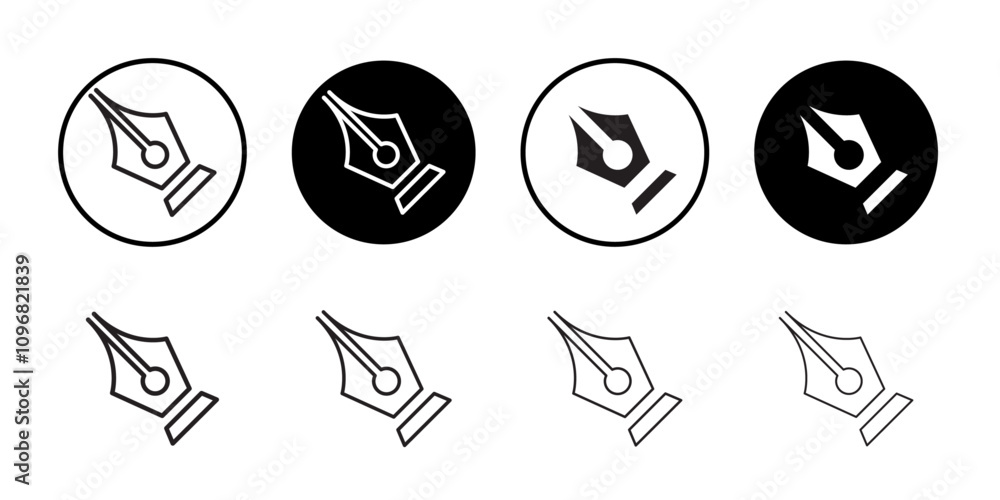 Poster ink pen icon web design in vector