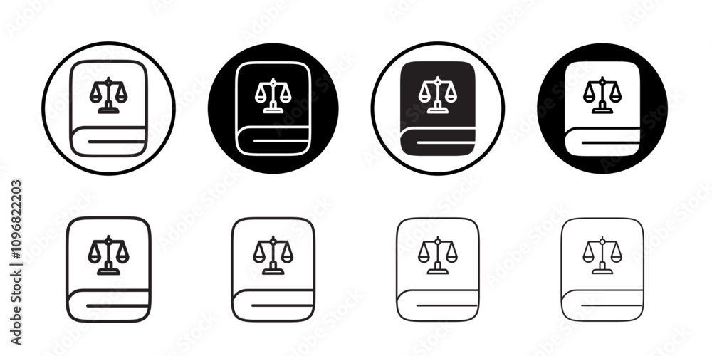 Poster law book icon web design in vector