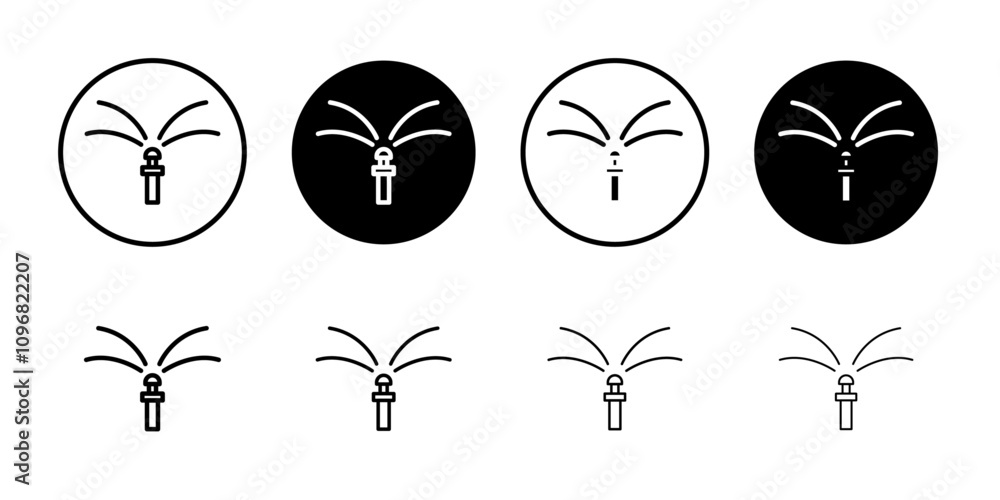 Poster lawn sprinkler icon web design in vector