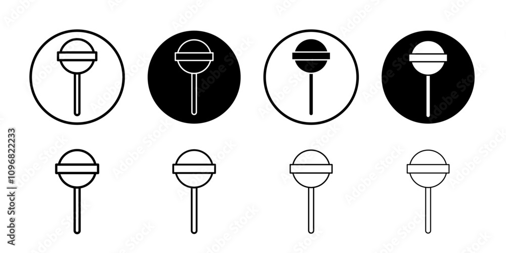 Poster lollypop icon web design in vector