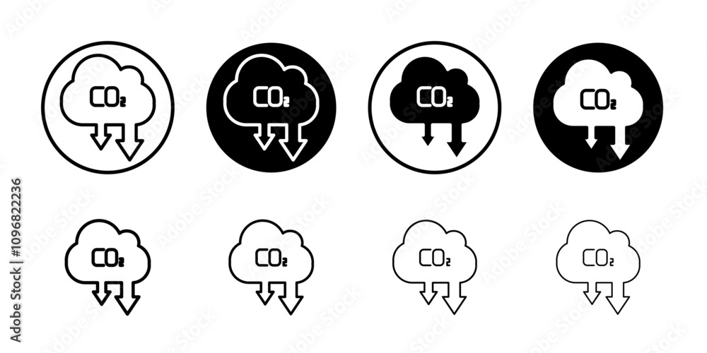 Poster low carbon dioxide icon web design in vector