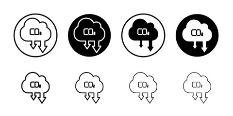 Low carbon dioxide icon web design in vector