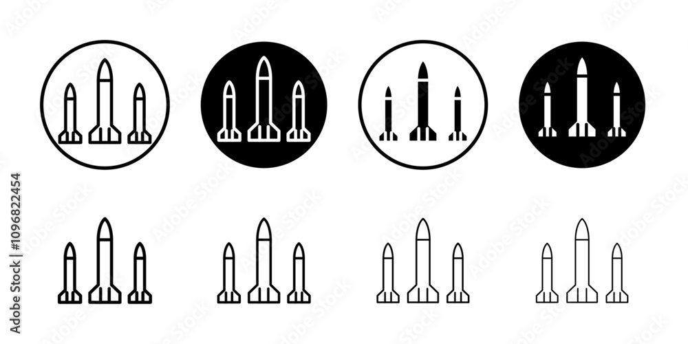 Poster missile icon web design in vector