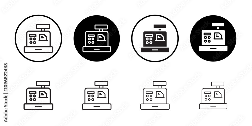 Poster Money counting machine icon web design in vector