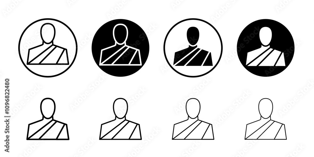 Poster Monk icon web design in vector