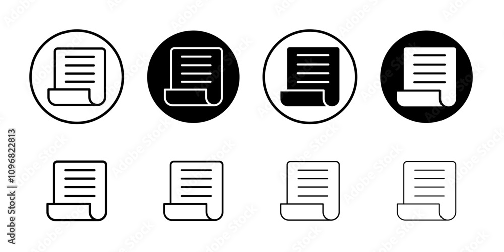Poster Paper receipt icon web design in vector