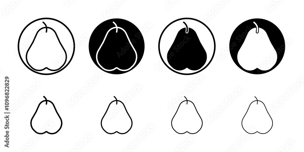 Poster Pear icon web design in vector