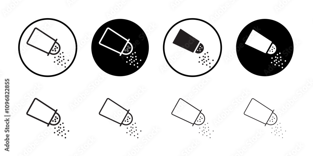 Poster pepper shaker icon web design in vector