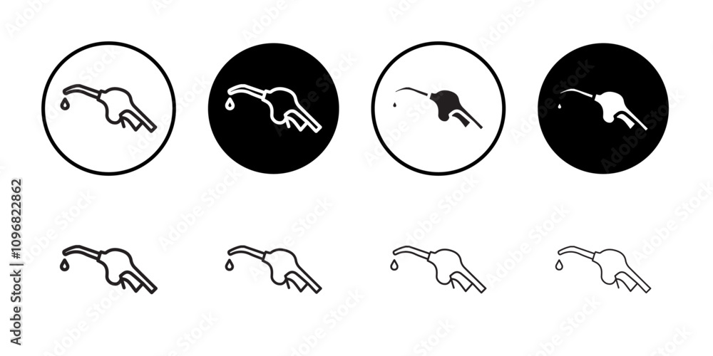 Poster petrol icon web design in vector