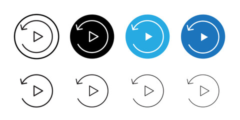 Playback icon web design in vector