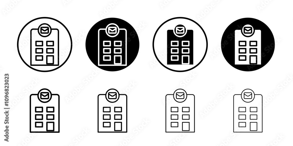 Poster Post office icon web design in vector